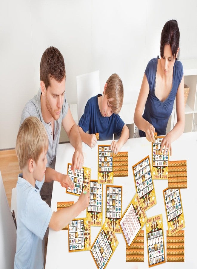FLYAB Bible Bingo Game for Kids Adults - 26 Players Christian Bingo Card Religious Game Activities for Family Vacation Bible School Sunday Church Family Open Day Holiday Supplies - Image 5